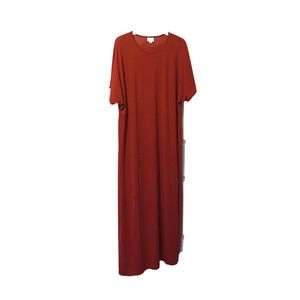 Dark red LuLaRoe NWT Maria Maxi Dress 3XL slinky